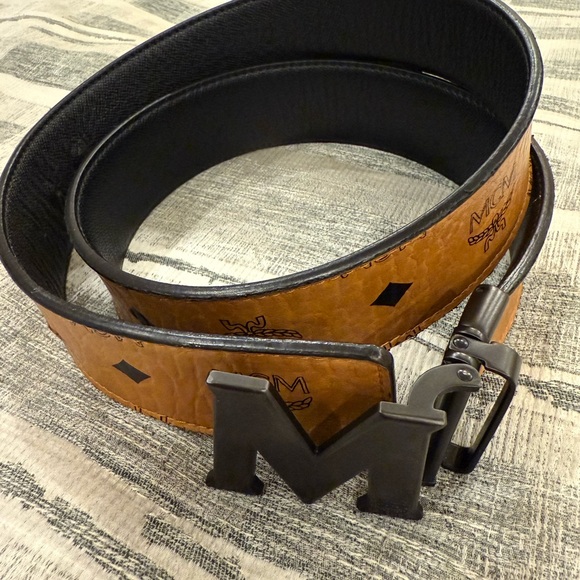 MCM Belt Black Buckle Original Canvas - Picture 5 of 5
